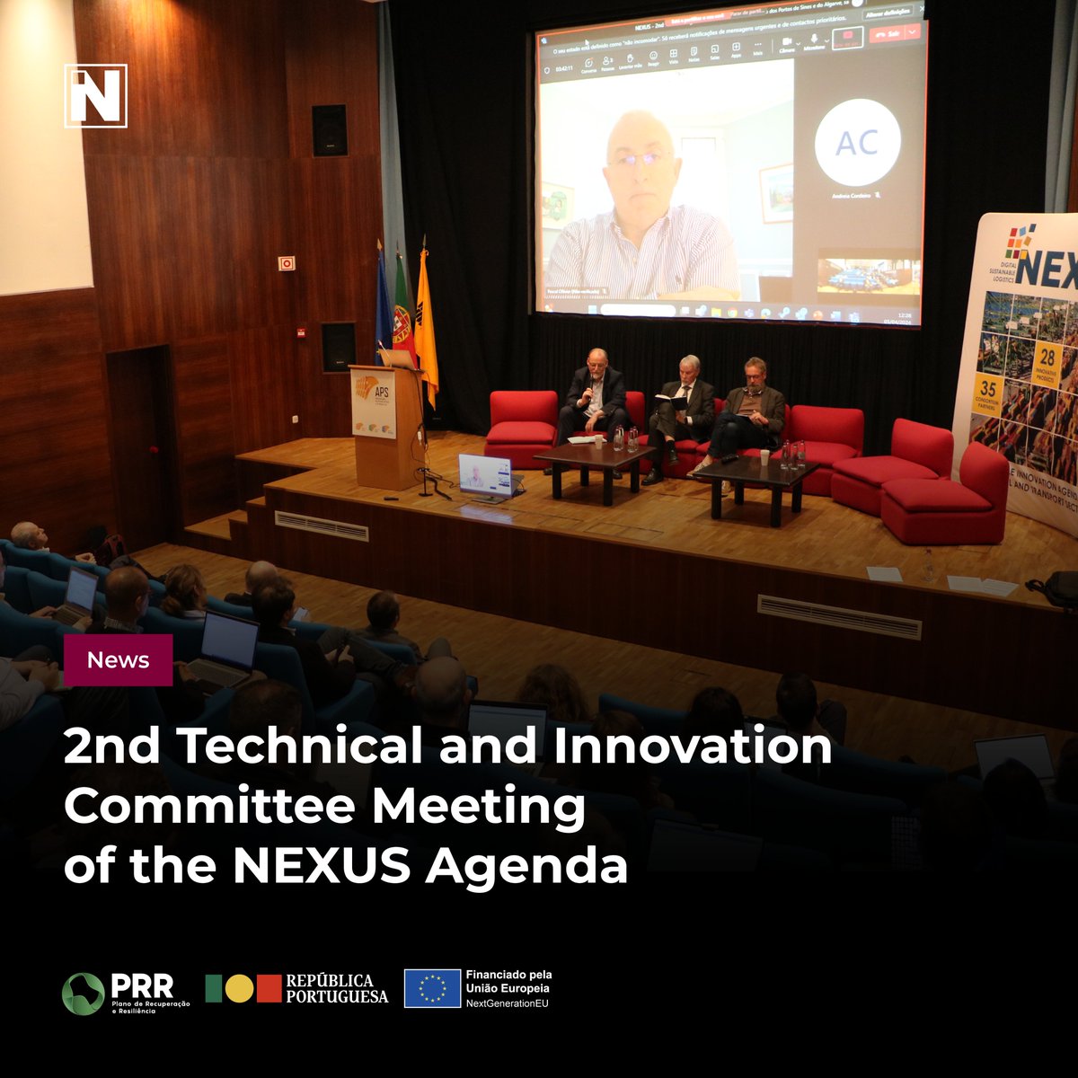 2nd Technical and Innovation Committee Meeting of the NEXUS Agenda brings product developers and international experts together in a two-day meeting.
#NexusAgenda
#PRR
#RecuperarPortugal
#portofsines
#ConstruirOFuturo