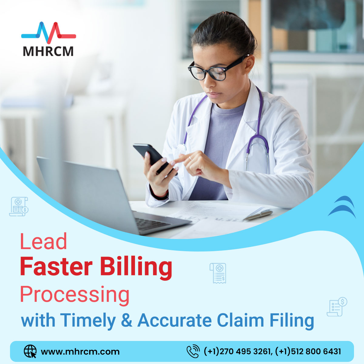 Accurate claim filing helps minimize errors. Submitting claims promptly increases the chances of receiving payment quickly from insurance companies or patients, improving cash flow for healthcare providers. #MedicalBilling | #Healthcare | #Claims | #HealthcareProviders | #MHRCM