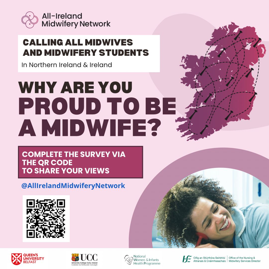 Pls RT! We are so excited to invite all midwives & midwifery students in Northern Ireland and Ireland to fill in our survey 'Why are you proud to be a midwife?' qubnursing.fra1.qualtrics.com/jfe/form/SV_0o… Share meaningful midwifery moments that make you ‘Proud to be’ a midwife! #AIMN #midwifery