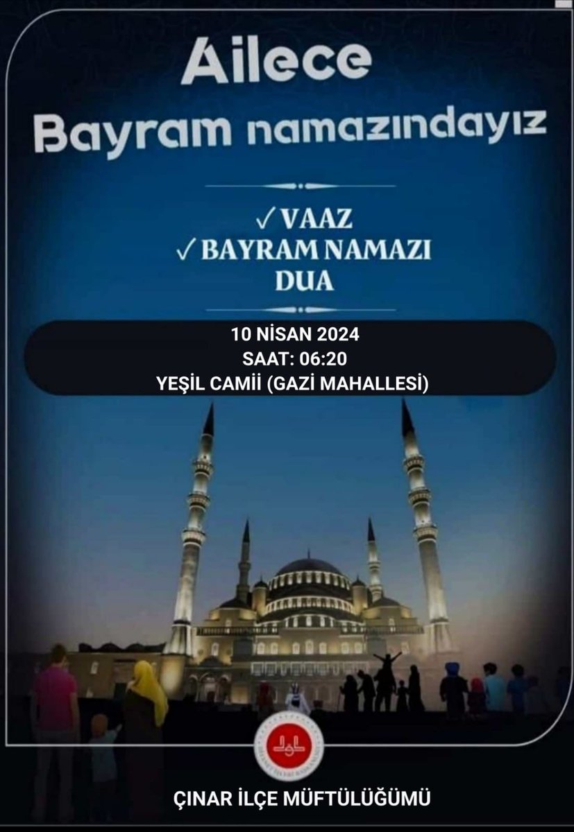 ÇINAR İLÇE MÜFTÜLÜĞÜ (@cinarmuftuluk) on Twitter photo 