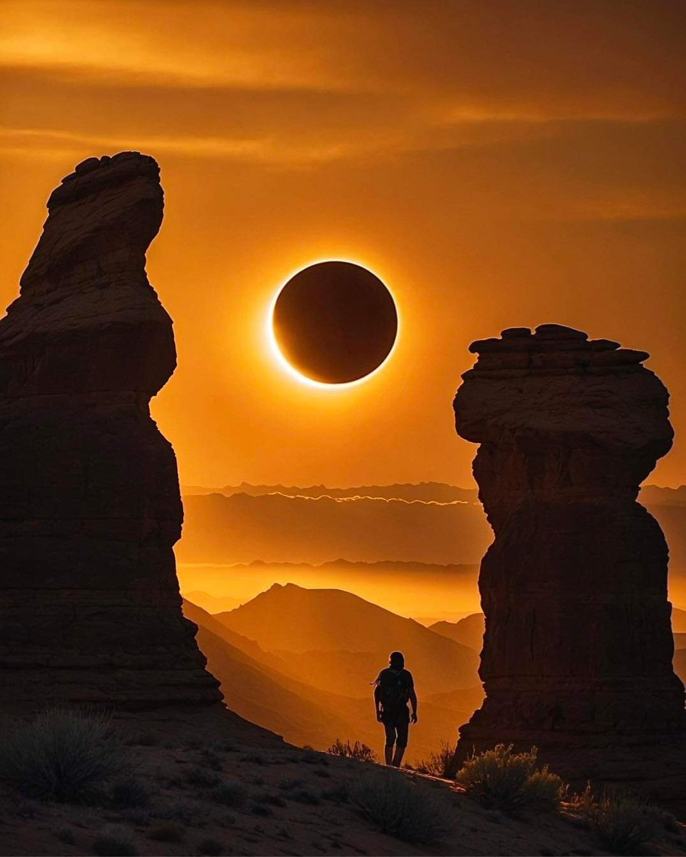 Amazing solar eclipse in the Utah desert 🌓 🤎