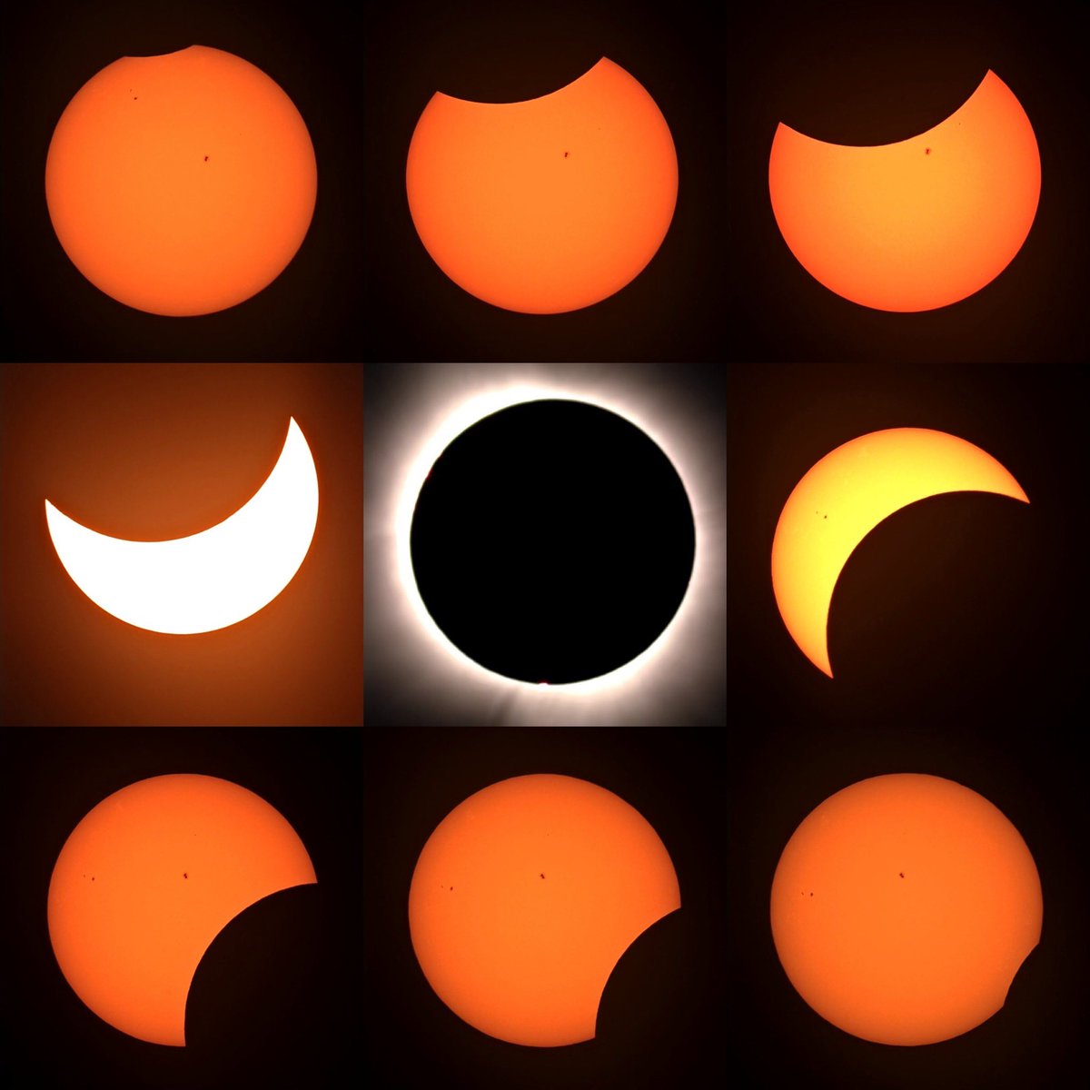 One last photo series from #Eclipse #SolarEclipse2024 #Eclipse2024 

Taken by my wonderful husband in Walnut Ridge, AR.

#AcademicTwitter #ScienceTwitter