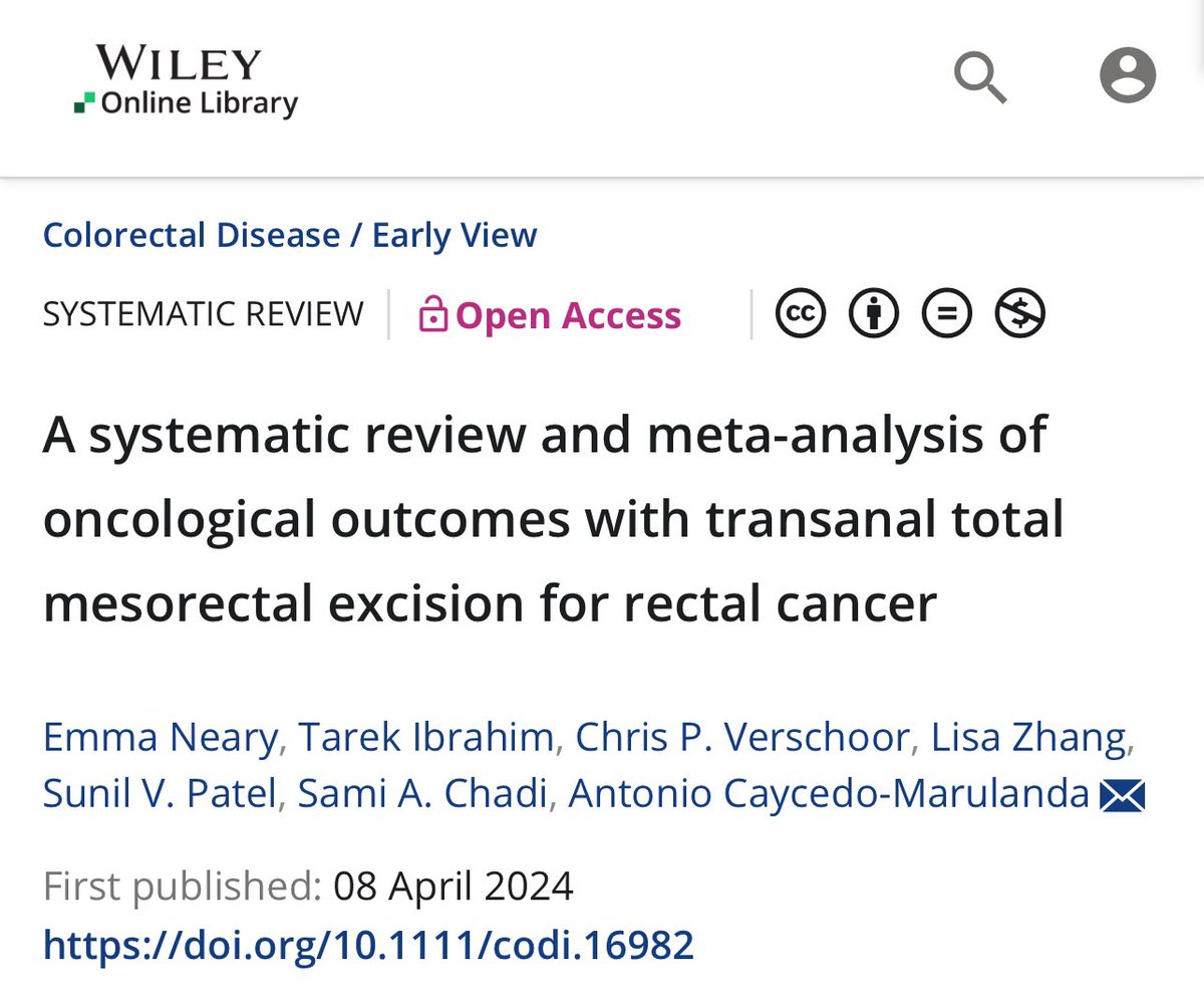 The largest body of evidence on the oncological outcomes after #taTME for Rectal Cancer is out @patsyllamd @AntoniodeLacy @TAMISYoda @justinmaykel @KnolJoep @SamAtallahMD @SWexner  @SvanOostendorp @juliomayol @Schadi_CRS @drcarl_vancouvr 👉🏽onlinelibrary.wiley.com/doi/full/10.11…