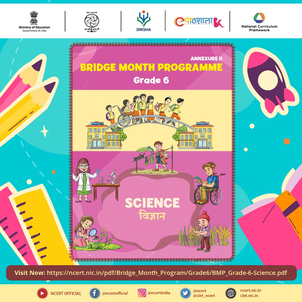 Let's delve into the fascinating world of science! NCERT's Bridge Month Course for Grade 6 Science curriculum for the academic year 2024-2025 is now available. Unlock the wonders of science education: ncert.nic.in/pdf/Bridge_Mon…

#Science #Grade6 #NCERT #EducationForAll…