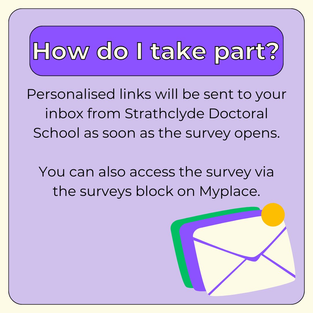 🌟Strath Survey Spotlight🌟 The next survey we want to shine our spotlight on is the Postgraduate Research Experience Survey (PRES). Research students the PRES is open until the 16th May 2024, swipe across to find out more! campsite.bio/strathstudents…