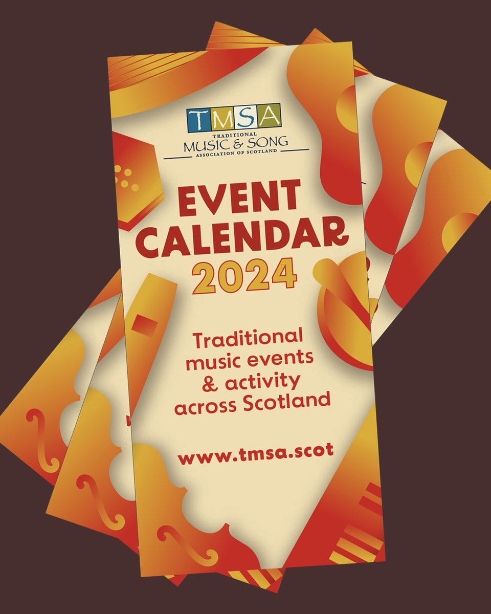 Digital copies of our 2024 TMSA Event Calendar are now available to download via our website! Visit tmsa.scot + click the link on our homepage to view the calendar, and find festivals, concerts, competitions, workshops, folk clubs + other trad/folk-related activity!