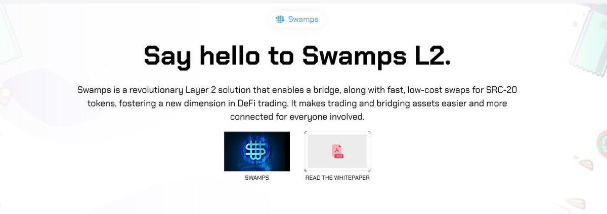Bitcoin Virtual Machine (@bvmnetwork) on Twitter photo NEW LAUNCHPAD COMING: SWAMPS L2
@swamps_src20 has received community approval and is all set to launch on <a href="/naka_chain/">Naka Chain</a> soon.
Check out the details and join the allowlist now:
→ nakachain.xyz/launchpad/deta… NEW LAUNCHPAD COMING: SWAMPS L2
@swamps_src20 has received community approval and is all set to launch on <a href="/naka_chain/">Naka Chain</a> soon.
Check out the details and join the allowlist now:
→ nakachain.xyz/launchpad/deta…