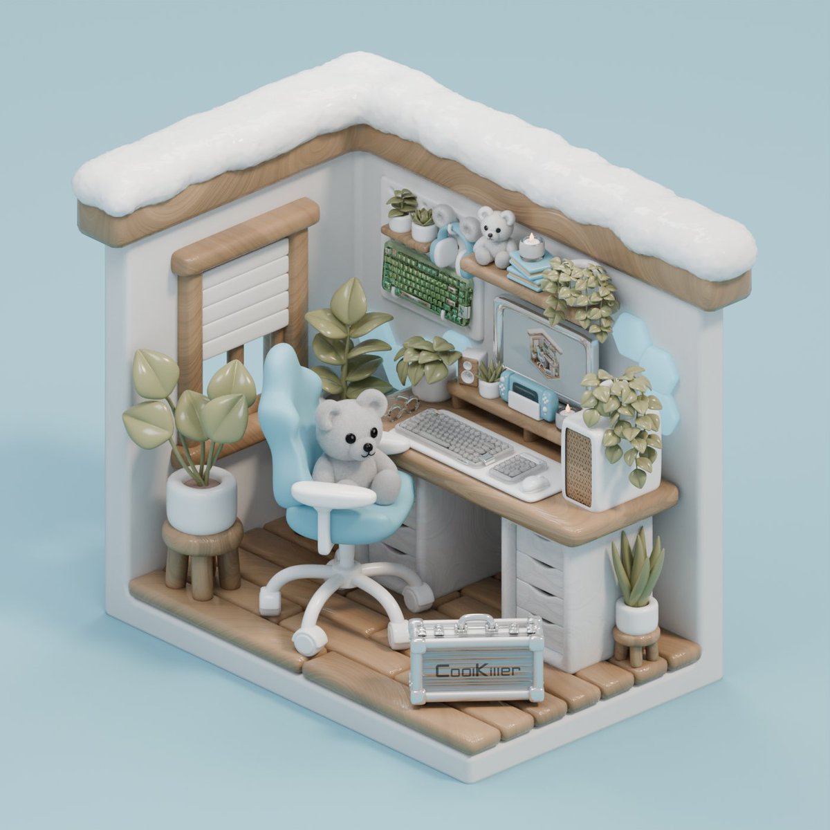 Hi #PortfolioDay! 🥹💖 I'm a 3D artist and I love creating cozy isometric rooms. With over a year of experience in Blender, I specialize in crafting cute and cozy spaces that will bring a smile to your face. Thank you for stopping by! 🫶