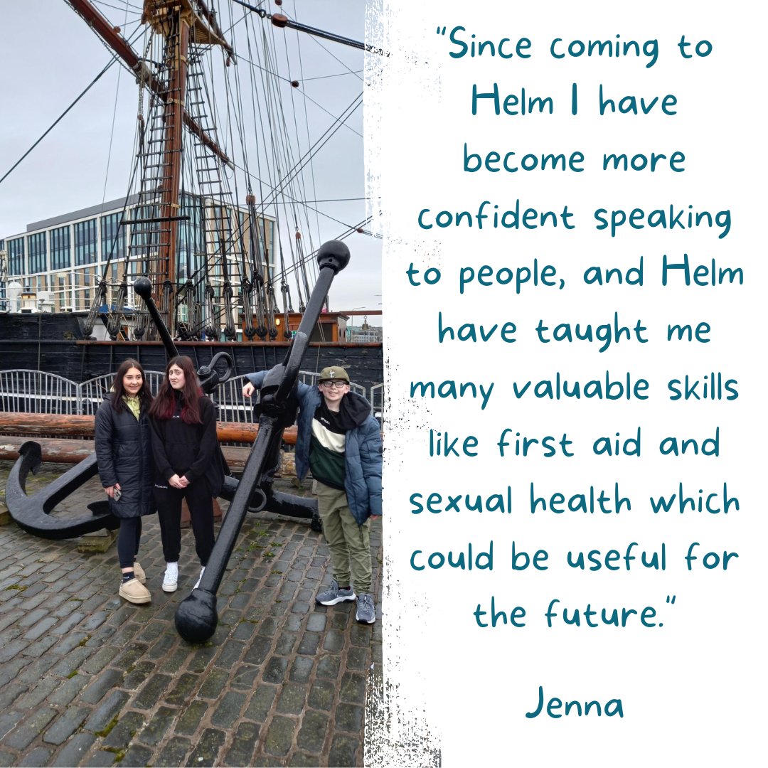 Here at Helm, life skills are a big part of the journey. Jenna is just one of the many young people who tell us how valuable these are 🌟 #daretodream #testimonialtuesday #lifeskills
