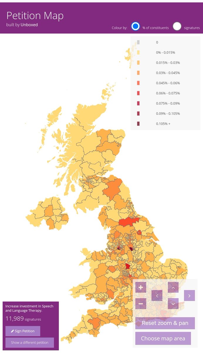 Is your area leading the way on the #investinslt petition? Great to see more areas changing colour based on the number of signatures. Just a reminder that any UK resident/citizen can sign, you don't have to be over 18 to do so. #signandsharetoday