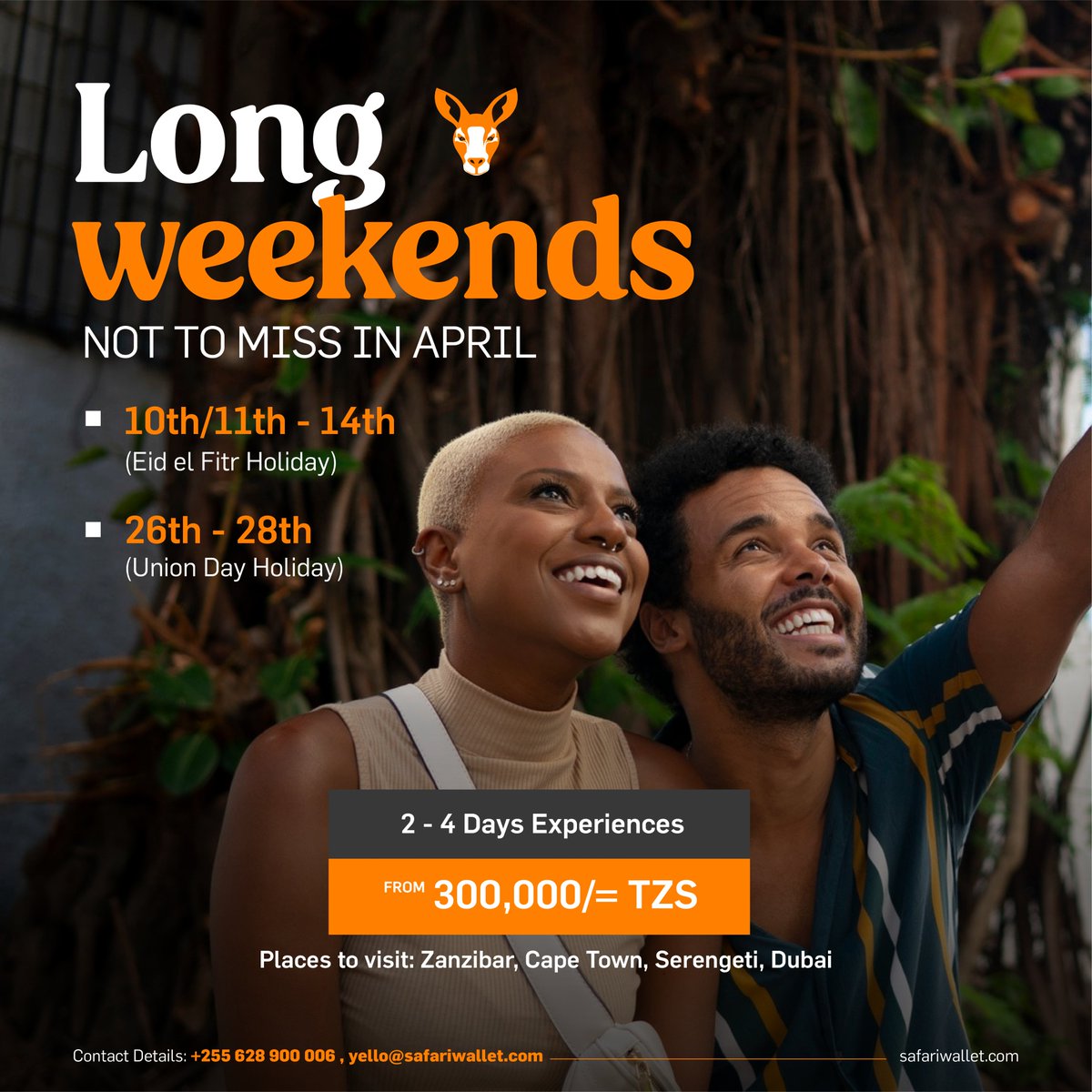 'Adventurous April' vibes! Make the most of those extra days off and explore new horizons! #travel #paybyinstallments #explore #safariwallet