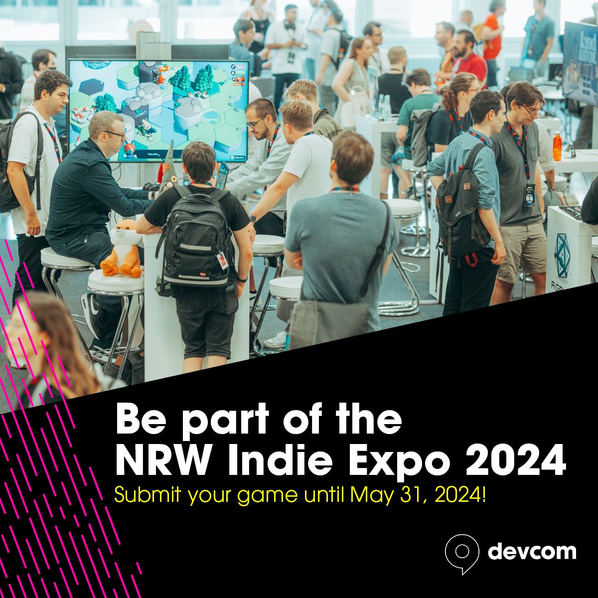 Our NRW Indie Expo is the shining gem of devcom Developer Conference.

If you’re an independent developer or studio, this is your chance to present your project to the international games industry.

Submit your game here: devcom.global/ddc-2024/indie…