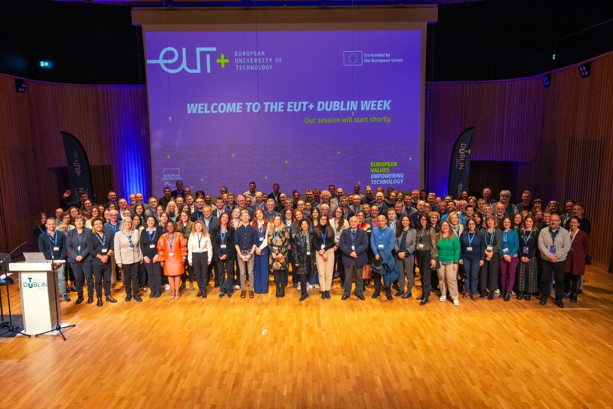 WeAreTUDublin's tweet photo. TU Dublin is delighted to welcome our partners from @EuropUnivTech to Dublin this week to collaborate on an ambitious plan to create a unified European University with nine campuses across Europe. 

Read more 👉https://t.co/OxTPQk0MQ3

#EUTPlus #EuropeanUniversities https://t.co/RcFeaol5i4