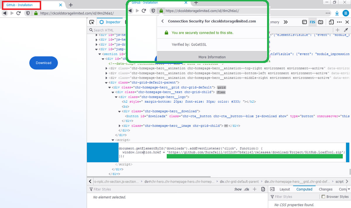 r3dbU7z's tweet image. #GitHubTool
Landing pages via #  hwid spoofer gta5
👇
Repos with download links
👇
Redirect to compromised sites
👇
Redirect to GitHub repos(compromised account)
👇
Zip:
GitHub.LoadTool\.zip 
👇
GitHubExecutor\.exe
opengl32/MpSvc\.dll[Signed M$]
Ref[1]:
virustotal.com/gui/file/75f0b…