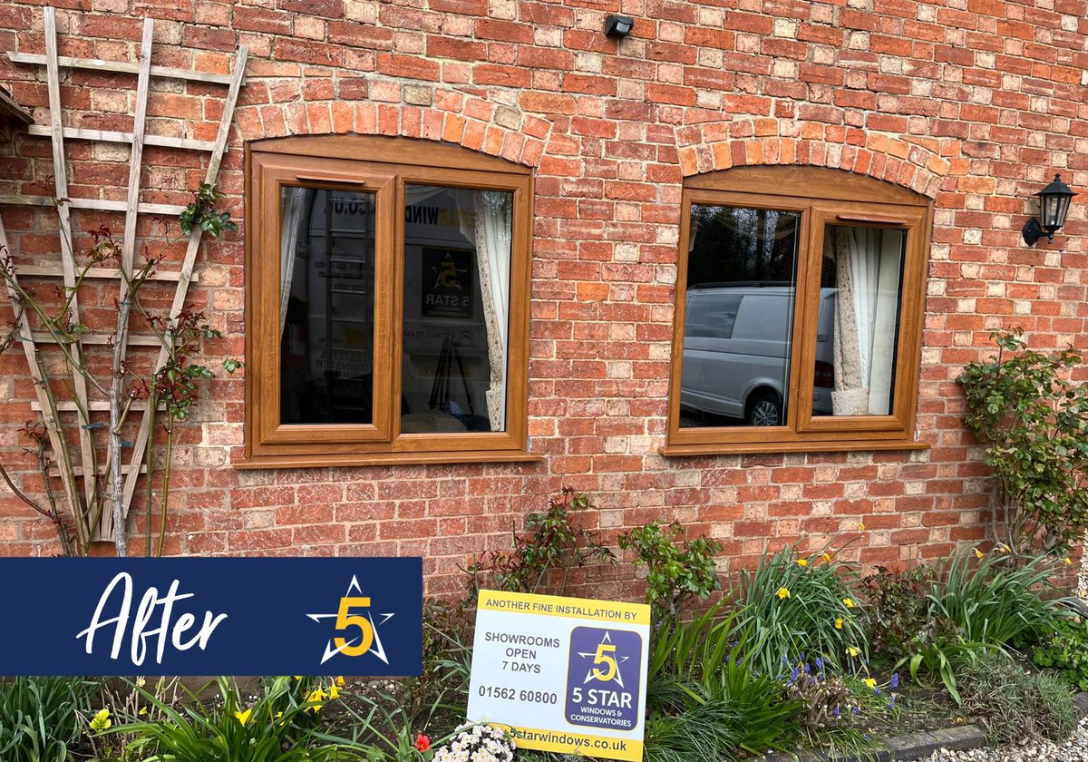 It's the little things that make a big difference 🌼🏡 These light oak double glazed windows from our UPVC Extreme range were fitted to a beautiful cottage in Pershore to replace the old existing windows. Free Quotation: 5starwindows.co.uk/free-quotation/ #WorcestershireHour