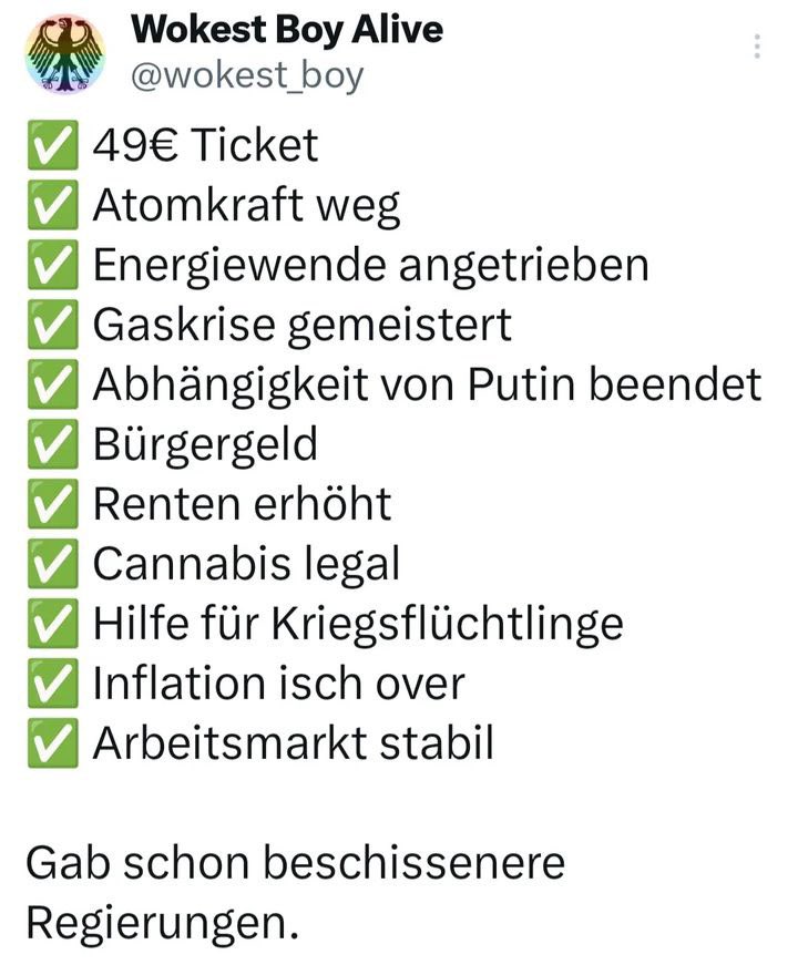 @wiebkewinter Die #Ampelregierung ist die beste #Bundesregierung, die wir je hatten!❤️
Dieses Gesetz ist ein kleiner erster Schritt hin zur Gerechtigkeit. Würdet Ihr das Land regieren, wäre soetwas niemals möglich gewesen. Wir können diesen kleinen ersten Schritt feiern & das Land liebts.☝️🐣