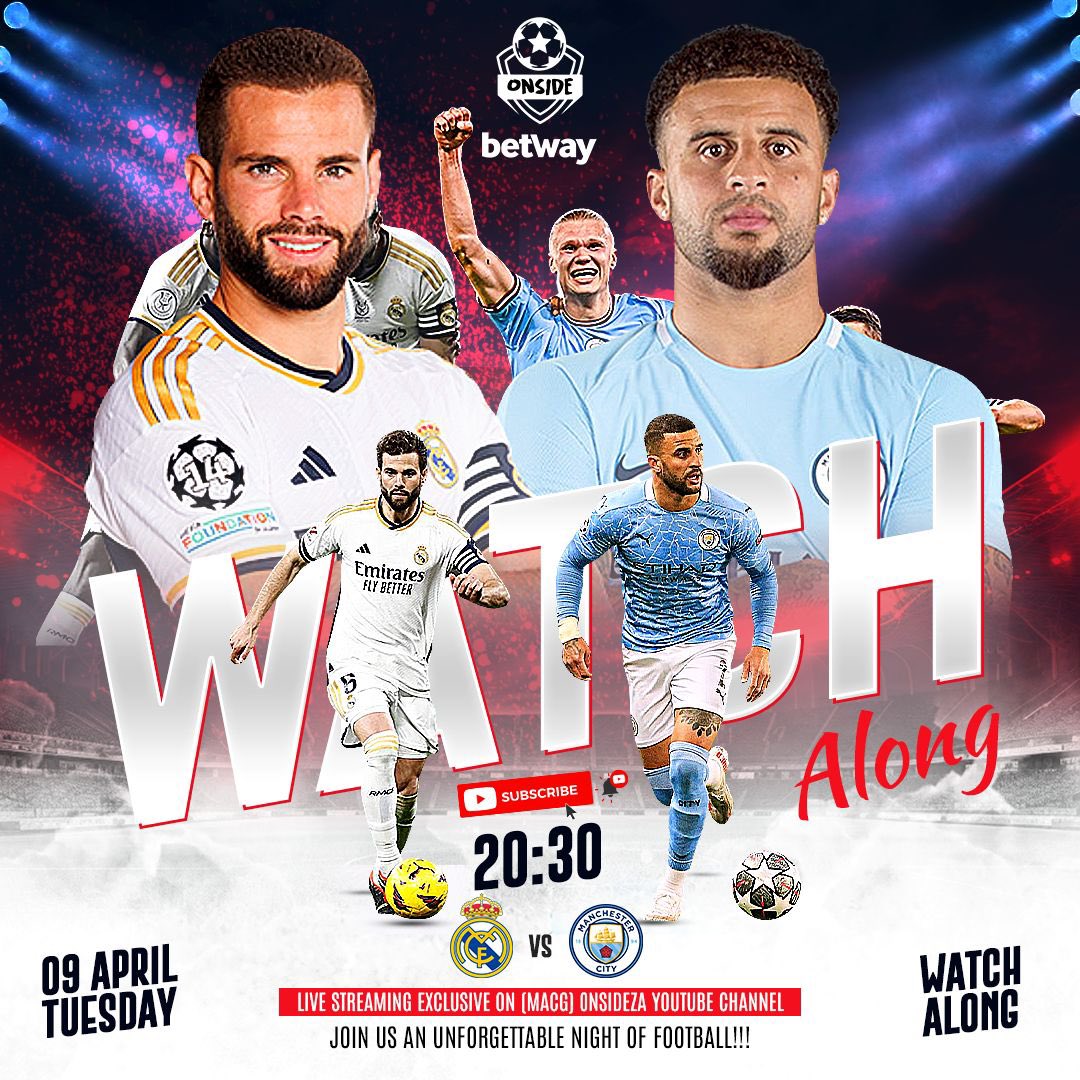OnsideZA's tweet image. 🚨 Calling all ballerz 🚨

It’s #ChampionsLeague night and we are within. 

Join us for a watch along of the Real Madrid v Man City match on the @podcastwithmacg 

20:30

#StayOnside