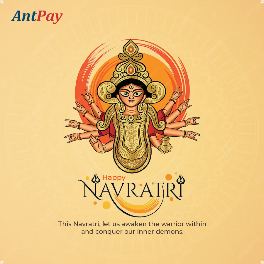 AntworksMoney's tweet photo. May Maa Durga empower you and your family with health, wealth, happiness and prosperity. Happy Navratri
#antpay #happynavratri2024 #ChaitraNavratri #maadurga https://t.co/6dwa7nEkN2