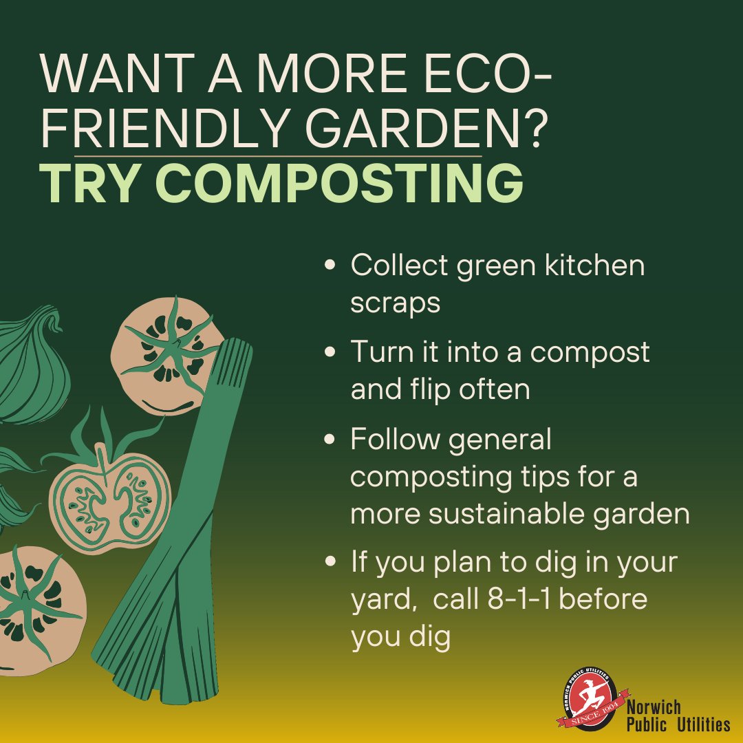 Looking for ways to enjoy your garden this spring? Save on fertilizer and try composting - visit ct.gov to learn tips on organic composting. portal.ct.gov/DEEP/Waste-Man…
