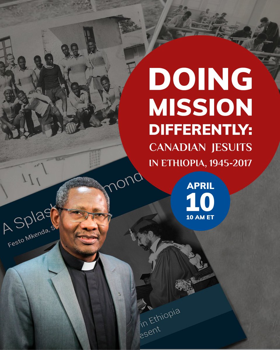 IT'S TOMORROW! Don't miss the webinar organized by the The Archive of the Jesuits in Canada, with Fr. Festo Mkenda, SJ, who will share the story of the Canadian Jesuits who embraced a unique mission in Ethiopia, prioritizing mutual respect over proselytism.bit.ly/3vHJY6W