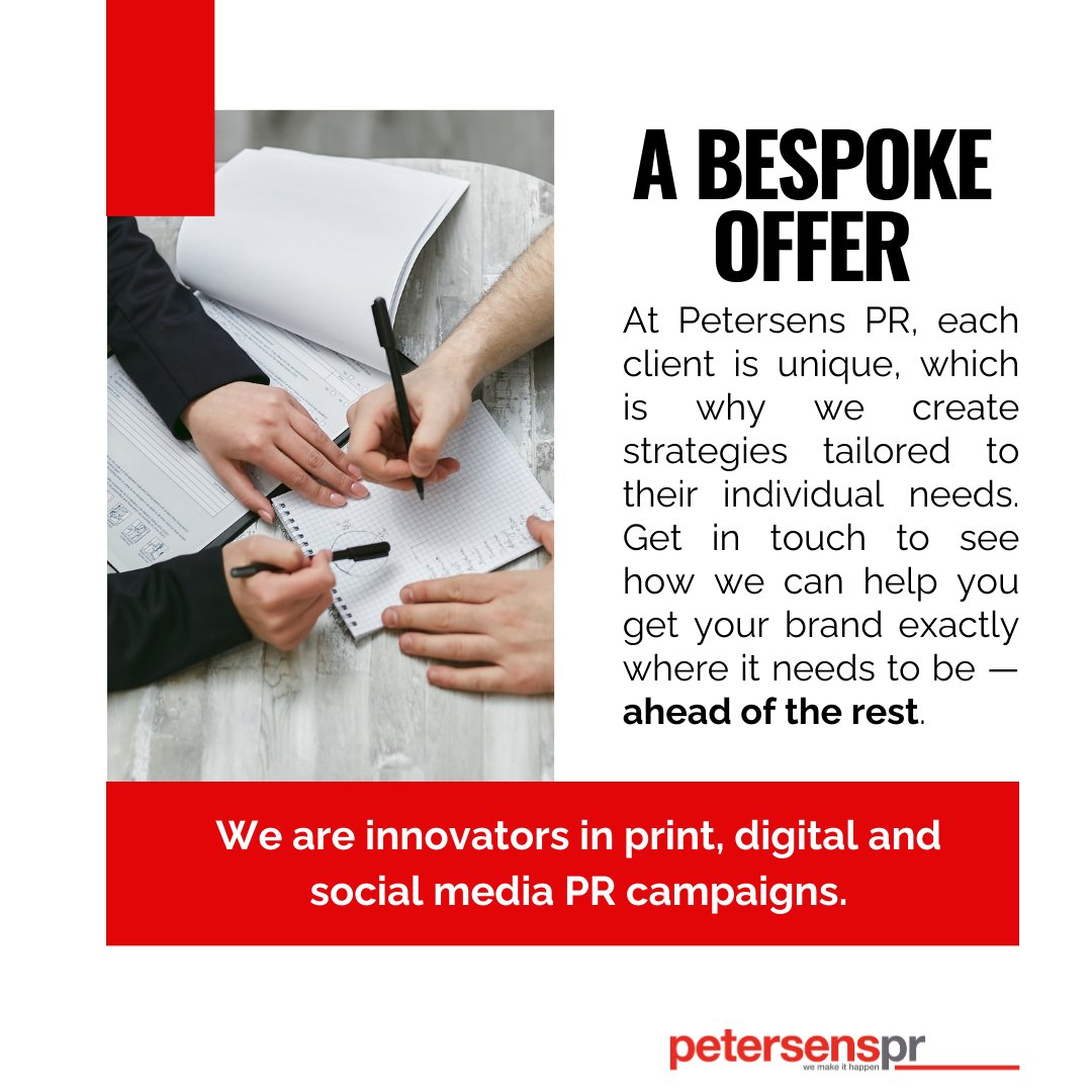 From digital marketing, public relations, social media and media strategy, Petersens PR has the expertise you need to boost your company's profile.                                             

#publicrelations #socialmedia #digital #print #advertising #mediastrategy