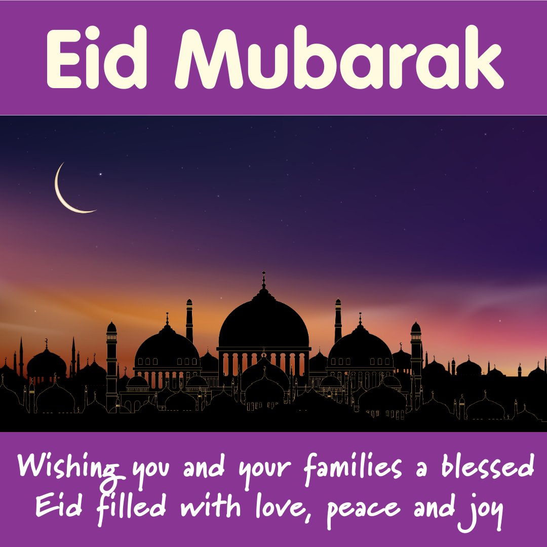 Warmest Eid-al-Fitr greetings to everyone who has observed the month of Ramadhan! 🌟 Eid Mubarak! Wishing you and your families a blessed Eid filled with love, peace and joy. #EidAlFitr #EidMubarak