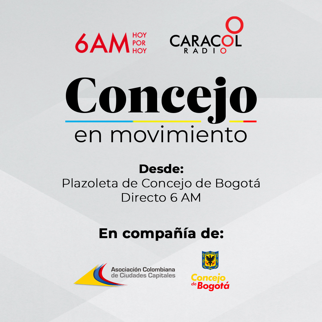 ¡No te pierdas! Hoy 6AM Caracol Radio directo desde El Concejo De Bogotá
en compañía de @Asocapitales  y Concejo de Bogotá #ConcejoEnMovimiento

#AliadosCaracol