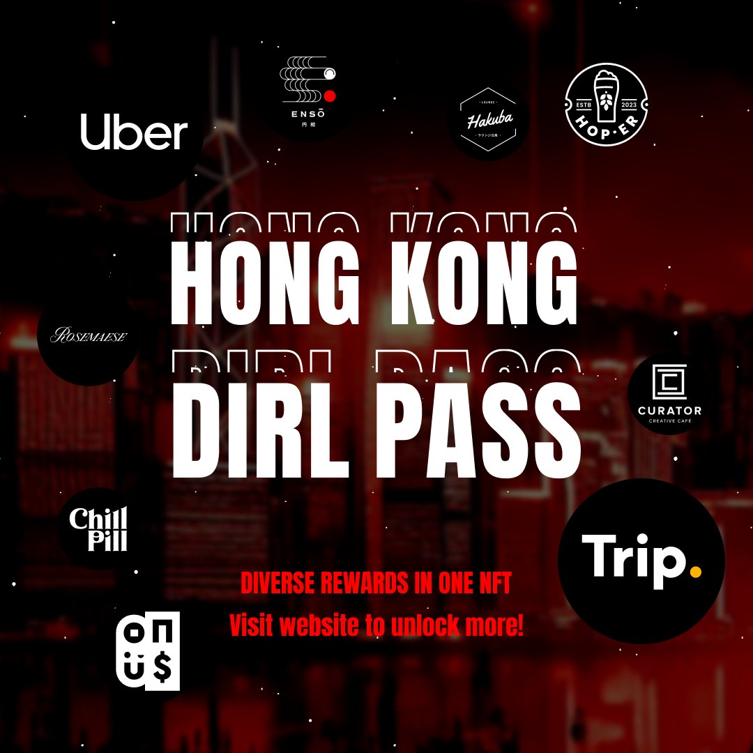 Domin is buzzing at the HK #Web3Festival 2024 Get your HONG KONG DIRL PASS for all the brand perks in HK! Can’t make it in person? We’ve got some goodies lined up for yall 🔥 Claim yours here: hongkongdirlpass.domin.foundation
