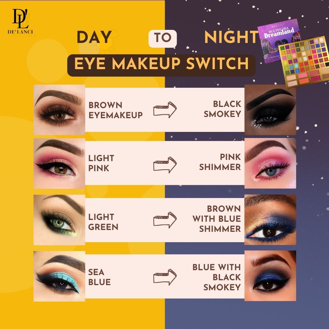 Enhance your makeup game to switching your makeup day to night with stylish Eyeshadow colours 💖
#delanciindia #delanci #delancicosmetics #delancisale #festivemakeup #partymakeuplook #bridalmakeup #facemakeup