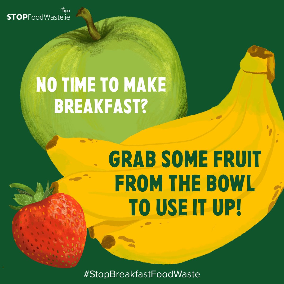 Eating breakfast on-the-go?☕️🥐 Grab what you have in the fruit bowl at home for a handy, healthy start to the day! 🍎🍊🍉🍇 Using what you have will help you save money too! What does your breakfast on-the-go look like? stopfoodwaste.ie/shopping-and-s… #StopBreakfastFoodWaste