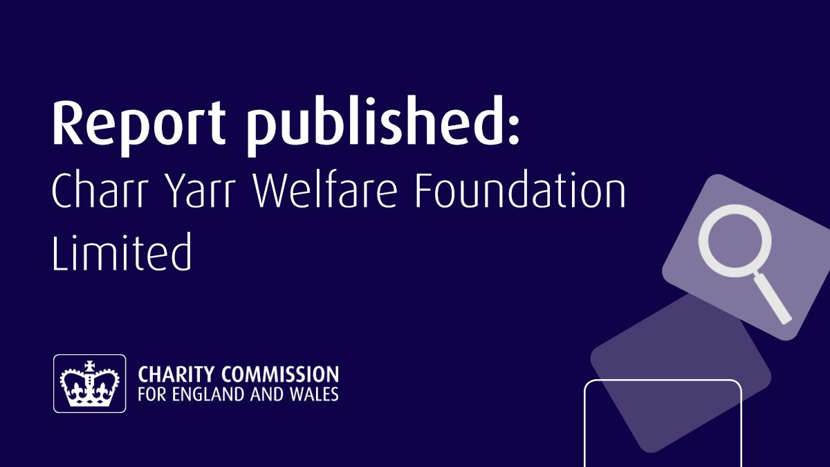 We’ve concluded our inquiry into Charr Yarr Welfare Foundation Limited and have disqualified a former trustee involved in speeches promoting religious violence. Read more: gov.uk/government/new…