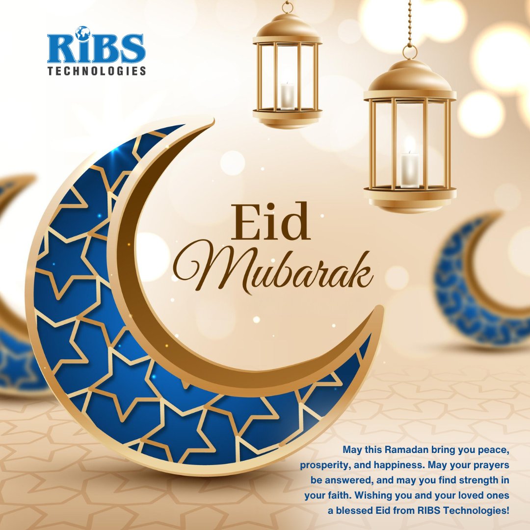 #EidMubarak! May this Ramadan bring you peace, prosperity, and happiness. 

#ribstechnologies
#Eid2024 
#EidAlFitr 
#EidulFitr2024 
#Ramadan 
#ramadanmubarak