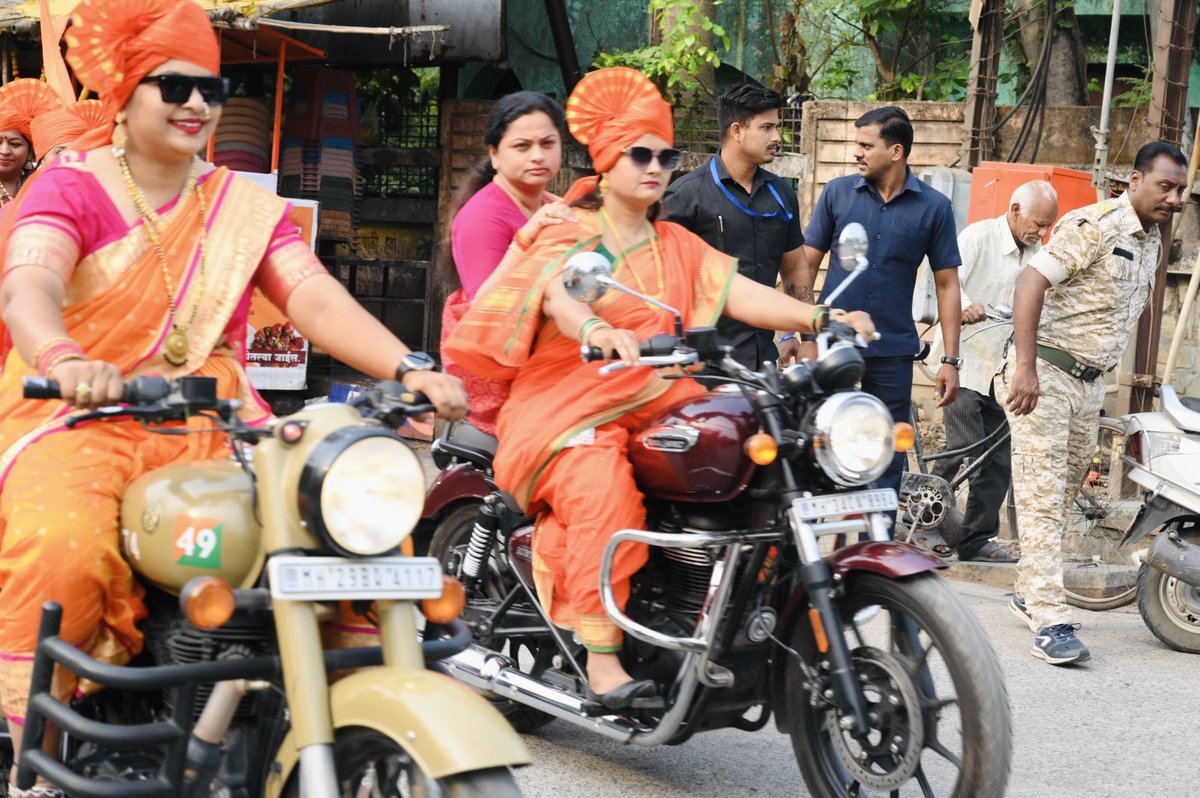 आज वरोरा येथे गुढीपाडवा निमित्त महिलांसोबत रॅली मध्ये सहभाग घेतला.