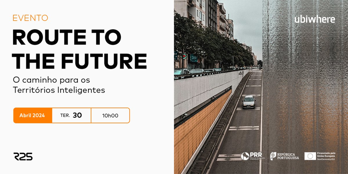 📢 SAVE THE DATE! 🔜 👉 @ubiwhere will host the “Route to the Future: O caminho para os Territórios Inteligentes“! 🚗 🚙 Turn on your GPS and join us to explore connected and autonomous #mobility solutions and projects in Portugal! 🇵🇹 👉Click here: bit.ly/route-to-the-f…