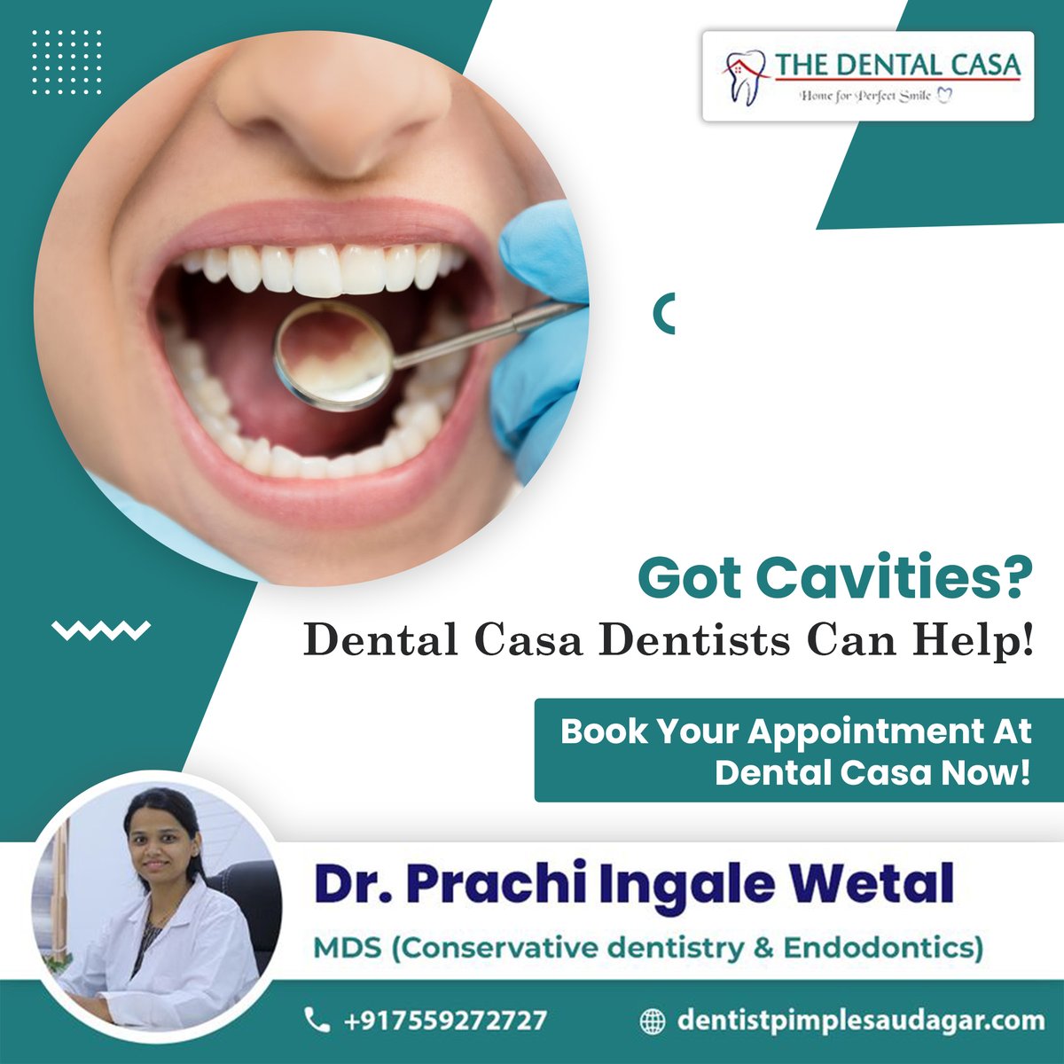 Don't let cavities ruin your smile! 😬 Seek expert help from Dentaltech dentists at Dental Casa Clinic. Book your appointment now

🌏 dentistpimplesaudagar.in
📲 7559272727
📍 lnkd.in/dRK9pqn4

#CavityPrevention #DentaltechDentists #CavityTreatment #DentalCasaClinic #Pune