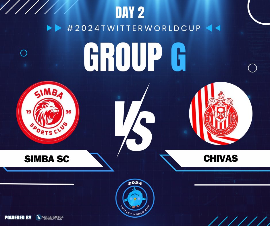 DeporFinanzas's tweet photo. 🔷𝗚𝗥𝗢𝗨𝗣 𝗚🔷/ 🇹🇿 @SimbaSCTanzania 🆚 @Chivas 🇲🇽 https://t.co/9XjIFtI9DG