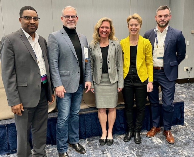 Another great panel at the 118th Annual Meeting of the ASIL! Lieber Senior Fellow, Professor Laurie Blank, moderated a panel titled 'Cyberwar Strategies and ICC Implications in the Age of AI.' Here, Professor Laurie Blank, poses for a photo with members of her panel.
