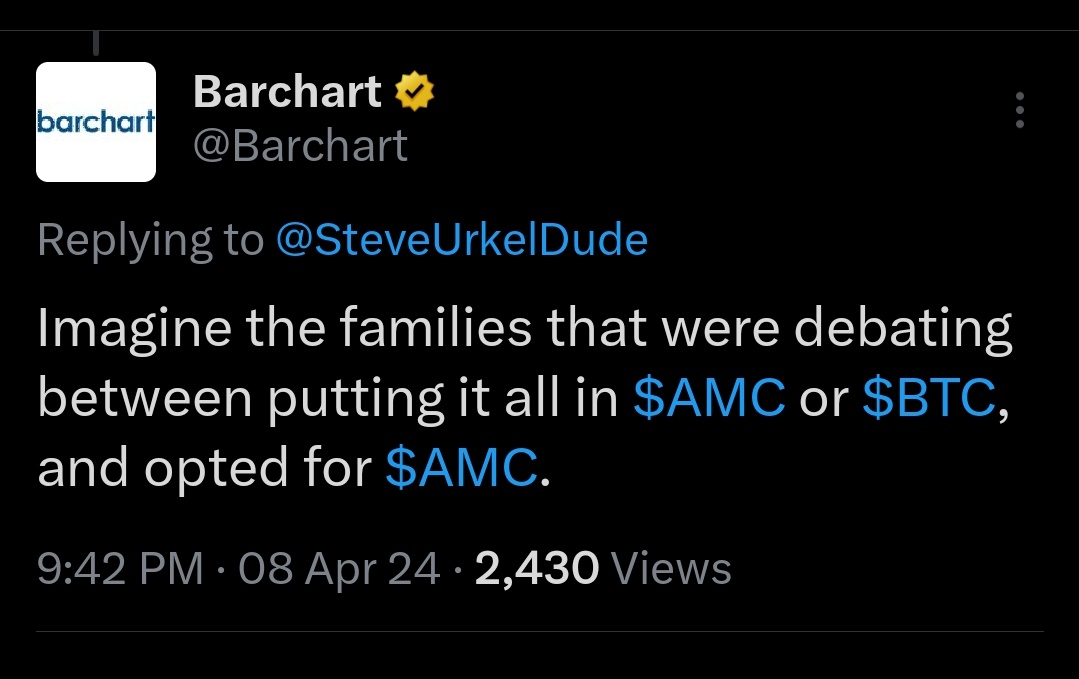 hippie_funny's tweet image. #AMC Apes have
 NO MORE CLICKS TO GIVE 
#ByeGirlBye #Barchart 🥀 Sold Their Soul  #ByeFelicia 
~~~~~~~~~~~~~~~~~~~~~~
$AMC NOPE NOT LEAVING 
I just love the stock 💕