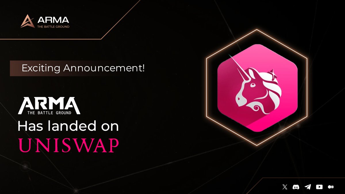 arma_block's tweet photo. We're excited to share that we're now #live on #Uniswap!

Trade here: https://t.co/6tST9ppEFV

Dextools: https://t.co/JKrODgW7qZ

Follow us for updates: https://t.co/Z5udRDJN5z

Website: https://t.co/M1x2RuhNdZ

#GamingCommunity #pcgaming #Web3Gaming #Blockchain #xbox https://t.co/cQRCkRO47S