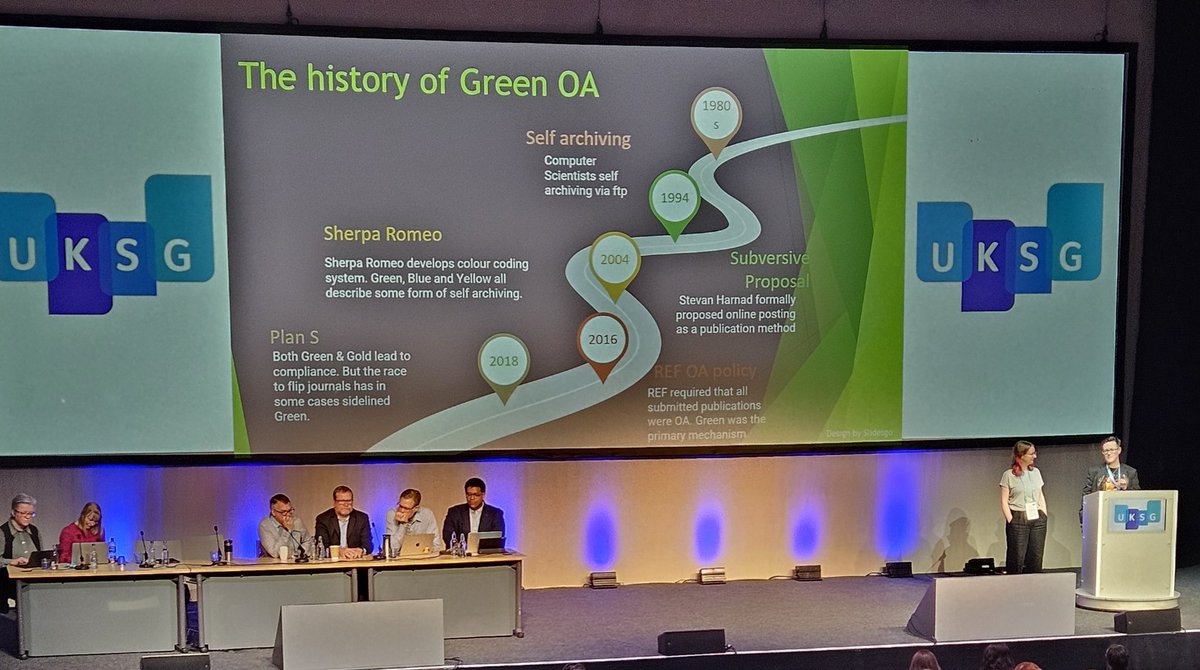 It was a pleasure Charing this morning's #UKSG2024 Plenary session on #openaccess horizons. Such rich and insightful contributions from an outstanding panel: @MLevCla, John McDonald, Jason Price, @carenmilloy, @ChrisBanks, @katie_fraser and @PhdGeek 🤩👏🏾