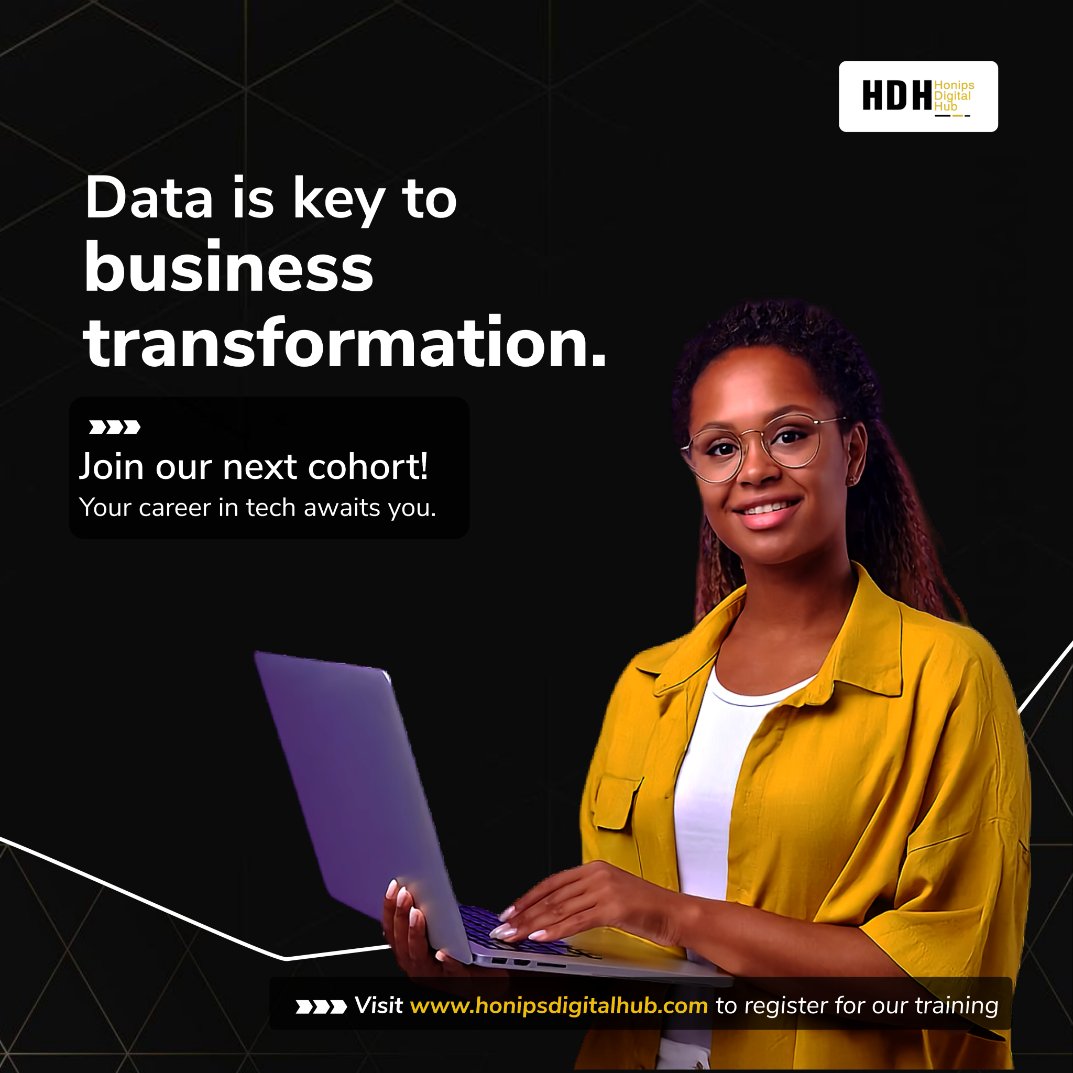 TheHonips_HQ's tweet photo. Investing in yourself is the ultimate asset: It's the key to staying ahead in a competitive landscape. 

Still having doubts if you want to move into tech?

Enroll for our Data Program now.
Click the link: https://t.co/fYxFjtXWYb https://t.co/qObskanPxF