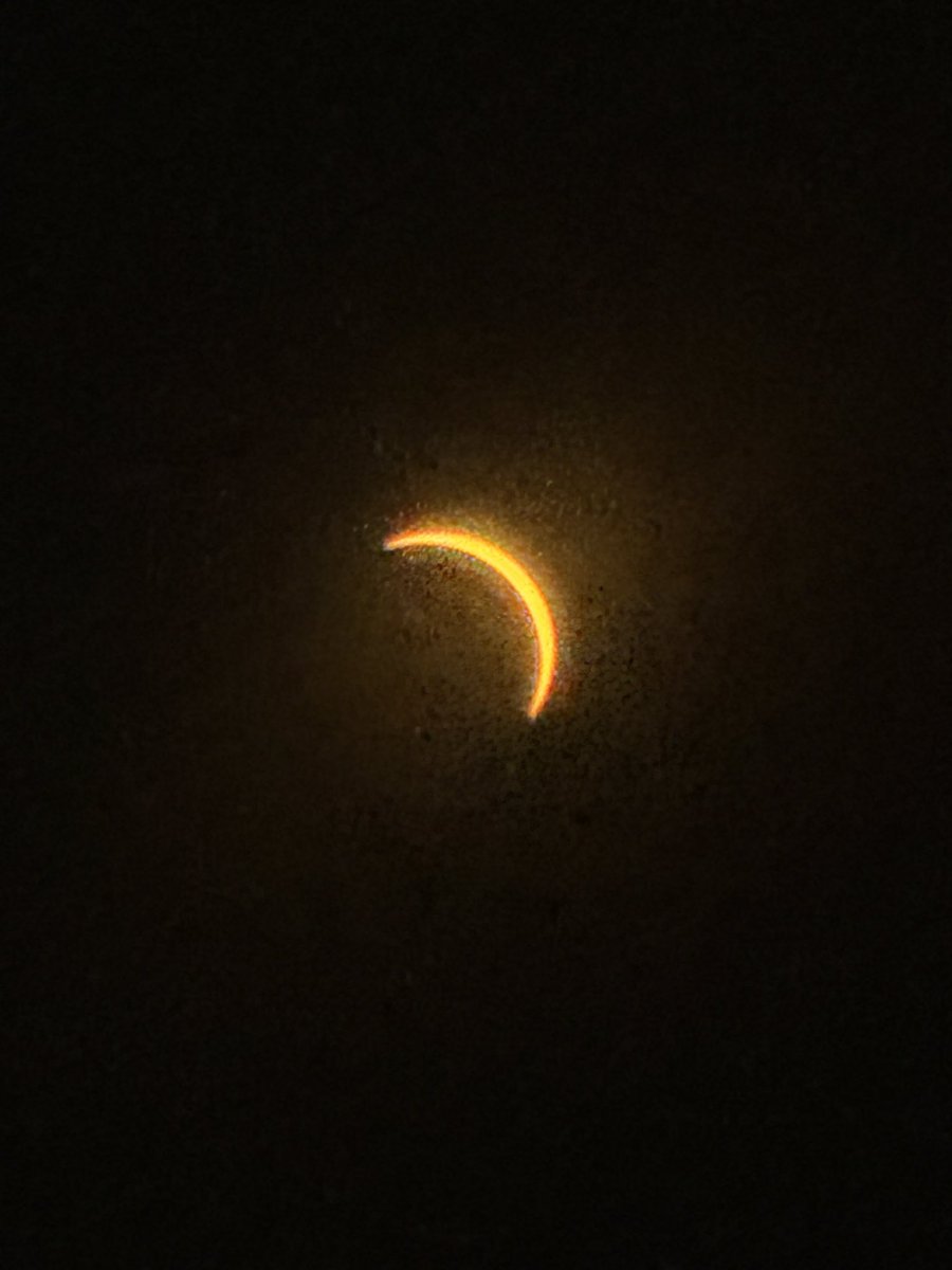 The solar eclipse was ominous and beautiful . I took this photo at 2:07 PM #Eclipse2024 #Chicagosolar #EclipseSolar2024 #sun #astronomy