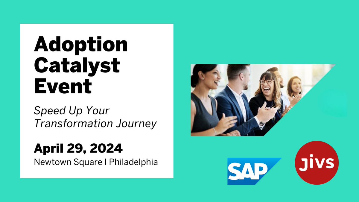 Introducing 'The Adoption Catalyst Event' by SAP to transform customer engagement. #DMI offers JiVS IMP for smooth transition to S/4HANA. Join our workshop for practical insights on SAP S/4HANA transformation. Limited spaces. Register now: events.sap.com/noam/adoption-… #SAP