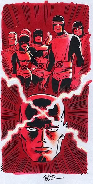 Another Original Five X-Men pin-up by Bruce Timm