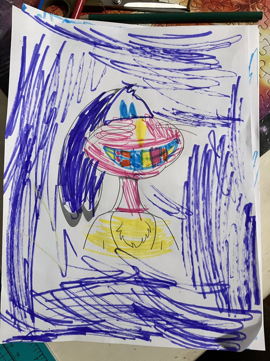 DWillBurnit's tweet photo. Me and my daughter did some creating together ❤️ memories made with my 5 year old. Love her creativity, heart eyes, unicorn skin, triangle eyes, beard, mustache to name a few traits 🫶🏽 She said more to come 🔥 #MadCreate @MadHareSociety @ElRealGenius https://t.co/p9KoEjM8Ya