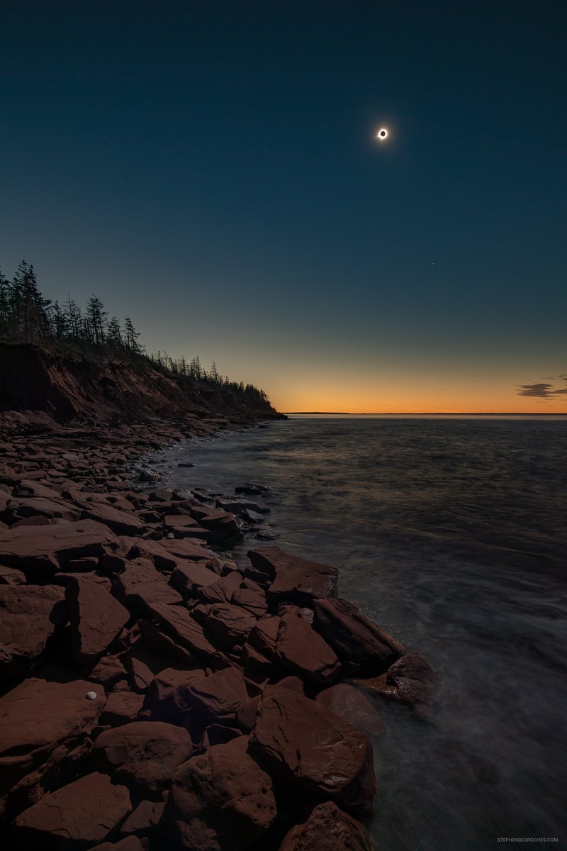 Totality over Prince Edward Island. The mid-day sunset was short but a wonderful opportunity to experience. I was skeptical but now believe in the difference between 99% and 100%. PEI, let's do it again in 2079. Mark the calendars for May 1st.