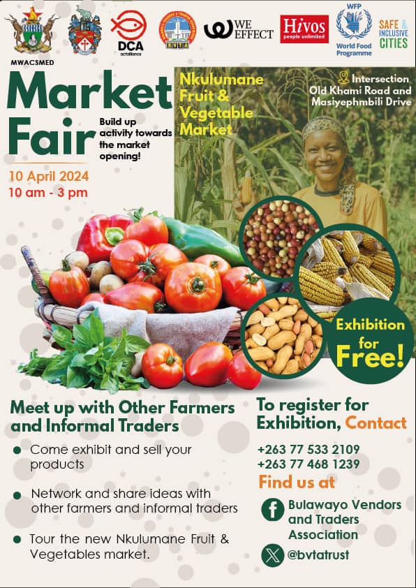 Are you looking for fresh and healthy produce at an affordable price? Then look no further, check out the Nkulumane Fruit and Veg Market fair! The fair will be held tomorrow, and it's a great opportunity to find a variety of fruits and vegetables @bvtatrust