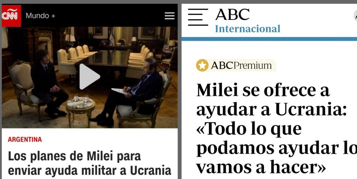 Cumpliendo indicaciones precisas de Laura Richardson y el @Southcom, @JMilei evalúa enviar tropas argentinas a morir en la guerra de #Ucrania. @tinchoush16 @76Anabellan @osvwal @OsvaldoMtnez90 @_Davidcu @raudel_leon