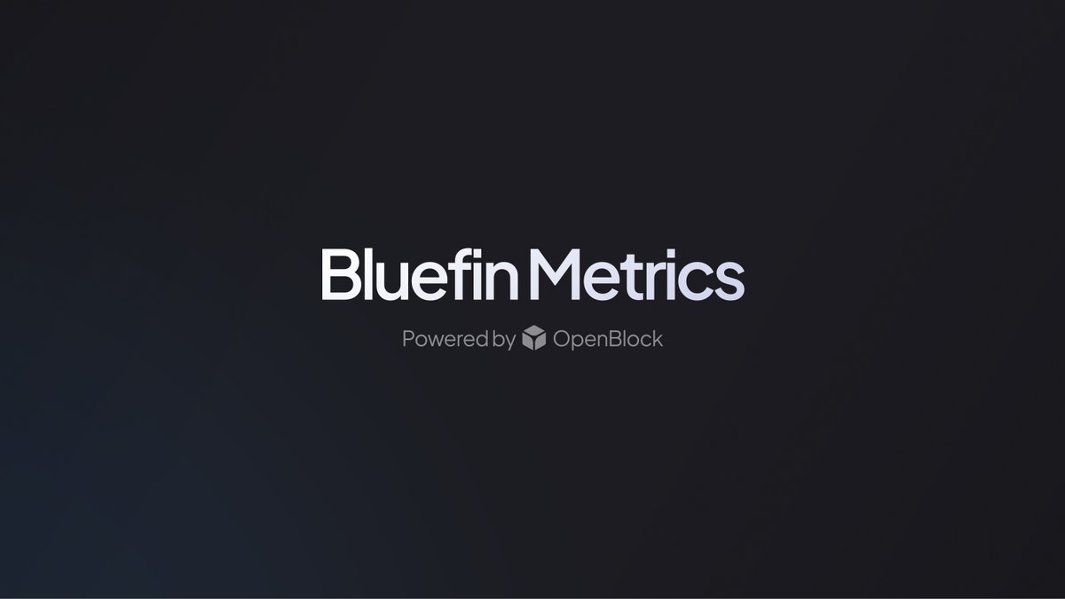 Bluefin metrics, powered by @openblocklabs: openblocklabs.com/app/bluefin/da… OpenBlock is a data-driven platform that fosters growth within decentralized protocols through analytical insights, incentives engineering, and more!
