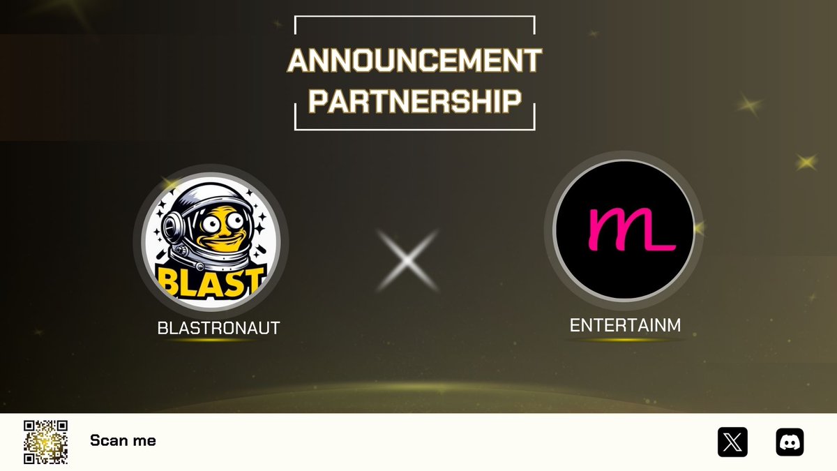 🎉 PARTNERSHIP ANNOUNCEMENT 🚀Excited to announce our collaboration with @entertainm_io! 🌠With a focus on immersive metaverse streaming, live audio streaming, and high quality video streaming dApps, @entertainm_io aims to revolutionize the entertainment landscape in Web3 by…
